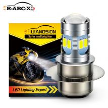 RUIANDSION 1Pcs P36D BA20S 12LEDS DC AC 6V-24V 12V 5730SMD Car Bus Front Fog Lamp Motorcycle Headlight Moped Bulb White 6000K