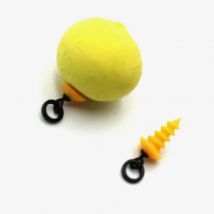 20pcs Carp Fishing Accessories 360° Plastic Bait Screw With Mirco Swivel Plastic  Bait Screw for Ronnie D rigs Spinner Swivel