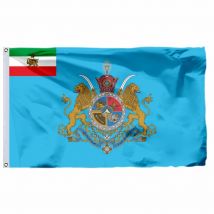 Iran Imperial Flag Standard Shahanshah Banner 90x150cm 3x5ft 120g 100D Polyester doppelt genäht 21x14cm