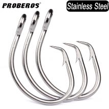 PROBEROS 5 Teile/los Salzwasser Angeln Haken Kreis Haken 11/0-12/0-13/0-14/0-15/0-16/0 # edelstahl Jigging Angelhaken