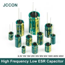 JCCON Aluminium-Elektrolytkondensator |   Hochfrequenz niedriger ESR |   6,3V-450V, 100UF-470UF |   Für Audio und Netzteil
