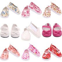15 Farben, schöne 7-cm-Puppenschuhe für 43-cm-Babypuppen, Kleidungszubehör und 18-Zoll-American-Doll-Mädchenspielzeug unserer Generation