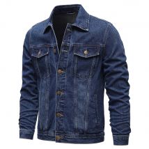 Frühling Herbst Männer Denim Jacken Casual Einfarbig Revers Einreiher Jeans Jacke Männer Slim Fit Baumwolle Outwear Jacken 5xl-M