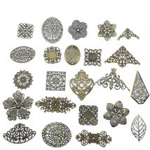20pcs  bronze tone round Filigree  crafts Embellishments Findings Jewelry Accessories  cospaly ornaments  cospaly