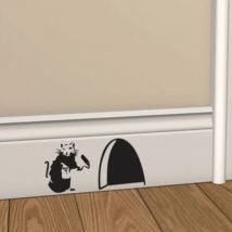 Rat Hole Wall Art Sticker Vinyl Decal Mouse Home Skirting Board Removable Various Colours