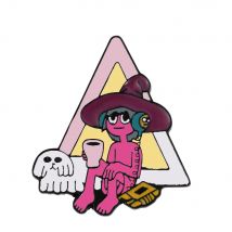 Pink Collection ! The Midnight Gospel Hard Metal Enamel Pin Badge Brooch Dog Hat Lapel Pin Brooches Anime Pins Jewelry Gift