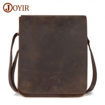 JOYIR Vintage Crazy Horse Leder Männer Umhängetasche Klappe Casual Männlichen Kleine Umhängetasche