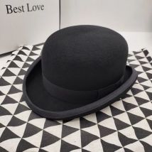 The phantom lr amir khan in the original single Wool Bowler Hat luxury felt billycock hats for men con cintura tesa arrotolata