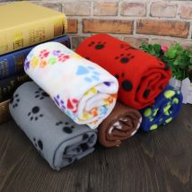 Weiche Haustier Hund Decke Winter Warme Hund Katze Pfote Druck Matte Fleece Welpen Schlafen Decken Bad Handtuch Für Kleine, Mittelgroße und Große Hunde