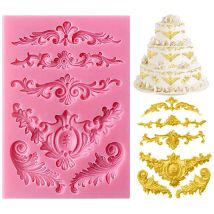 Relief Pattern Fondant Cake Silicone Mold Mousse Chocolate Cake DIY Pastry Decoration Mold