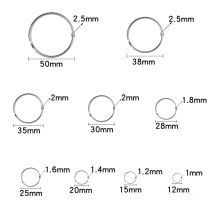 5-30 pz 12-50mm Portachiavi In Acciaio Inox Portachiavi Rotondo Portachiavi Split Portachiavi Portachiavi Per Chiave Doppio Anelli Divisi connettori