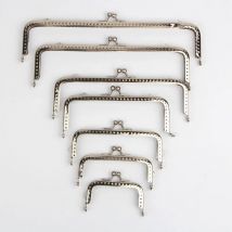 1Pc 6.5-20cm Coin Purse Frame Hanger Embossing Rectangle Metal Kiss Clasp Lock Accessories Frame Handle for Wallet Handbag Parts