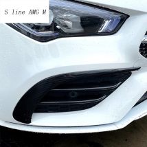 Car Styling Carbon fiber For Mercedes Benz CLA Class C118 W118 Auto Accessories Body Front Bumper Fender Lip Cover Stickers Trim