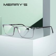 MERRYS DESIGN Männer Lesebrille Titan Legierung Rahmen Anti Blau Licht Blockieren CR-39 Harz