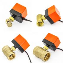 1/2" 3/4" 1" 2"  Motorized Ball Valve 220V 12V 24V 3-Wire 2 Point Control Brass Electric Ball Valve