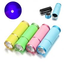 4 farben 4,5 V UV Taschenlampe 9LED 395NM Ultra Violet Licht Lampe Für Epoxy UV Harz Aushärten Kleber Kleber Nagel trockner DIY Schmuck Werkzeug