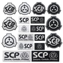 SCP Foundation Logo Stickerei Patch Supernatural Lovers Haken Schleife Armband Abzeichen Applikation für Jacke Jeans Tasche Rucksack Kleidung