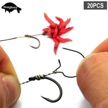 20PCS Karpfen Angeln Made Clip Angeln Köder Ring Haken Köder Sting Boilie Pin Spike Live Köder Locken Haken Karpfen chod Haar Rig Tackle