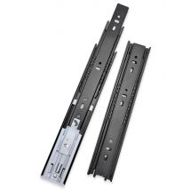 CXHIIA Guide per cassetti a estensione completa Montaggio laterale Cuscinetti a sfere da 10-24 pollici Guide per binari in metallo nero Guide per guide per cassetti Guide per cassetti
