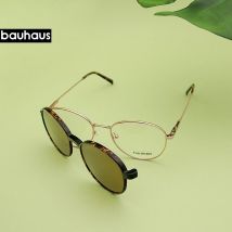 X103 BAUHAUS Magnet polarisierte frauen männer sonnenbrille hohe qualität Retro Runde metall rahmen gläser mode Marke sonnenbrille UV400