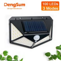 4 seiten 100LEDs 3 modi glow PIR motion sensor solar wand licht garten solar energie lampe immer auf zu nacht im freien straße lampe