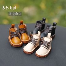 30 cm BJD-Schuhe, Babykleidung, modische Schnürstiefel, Rindsleder, High-Top-Lederschuhe für Yosd, SD, DD, 1/6 BJD Puppenschuhe, Spielzeugschuhe