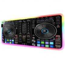 Mairuige Printing DJ Mixer Game RGB Big Mouse Pad Player Big Mouse Pad Computer Mouse Pad LED Backlit Keyboard Desktop Pad Desk