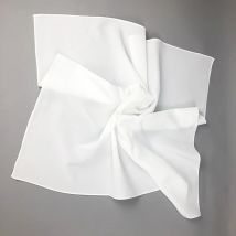 2020 neue Frauen Silk Schal Square Neck Schals Dame Weiß Solide Bandana Haarband Kopftuch für DIY Malerei