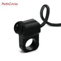 MotoLovee 12V Motorcycle Waterproof CNC Aluminium Alloy Switches 22mm Handlebar Headlight Switch 7/8" Motorbike Switches