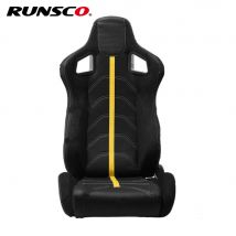 Auto Zubehör 1Pcs Racing Sitze Einstellbare Schwarz PVC Leder Zurücklehnen Eimer Sport Sitze