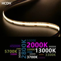 2000k ~ 13000k Cob LED-Streifen hohe Dichte spezielle Farb temperatur weißes Band leuchtet dimmbar Fabrik direkt Großhandel