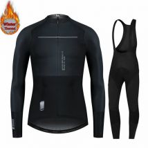 Spanien 2022 Winter Thermische Radfahren Kleidung Männer Langarm Jersey Anzug Outdoor Reiten Bike MTB Radfahren Kleidung Bib Hosen Set