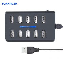 USB 2.0 Hub USB Hub 2.0 10-Port Mehrere Expander High Speed Multi USB Splitter Hub 2.0 USB Hub für PC Laptop