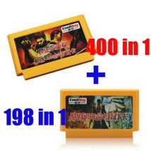 Hot 2 Stück No Repeated Game Collection 400 in 1 Spielkassette + 198 in 1 Spielkarte für 8-Bit-Subor-Game-Player