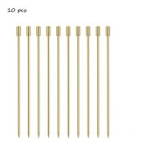 10 Pcs 304 Stainless Steel Food Picks Reusable Cocktail Sticks Reusable Drink Picks Martini Picks Toothpicks Fruit Picks