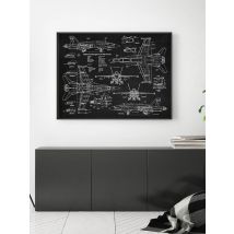 Air Force Plane F18 Hornet Patent Prints Airplane Poster Fighter Jet Blueprint Art Canvas Painting Picture Pilot Gift Home Decor