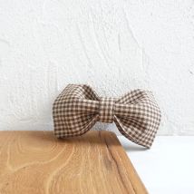 Coffee Plaid Cartoon Dog Bowtie Pet Collar Accessory Puppy Cat Pet Supplies Grooming Tools Dogs Dismountable Ornamental Bow Tie