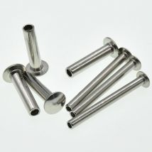 M3 M4 * 3/4/5/6/8/10/12/14/16/18/20/25/30mm GB873 304 Edelstahl Oval Kopf Semi-Rohr Nieten Runde kopf Hälfte Hohl Schaft