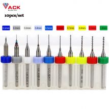 VACK 10Pcs PCB Bohrer Set Hartmetall Micro CNC Twist Bits Für Die Bernstein Aluminium Blatt 0,3-1,2mm 0,6-1,5mm 1,5-3,0mm 1,0-3,0mm