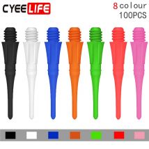 CyeeLife Professionelle Softdarts Dartpfeile Spitzen, Soft Tips 100Stück 2BA Gewinde (CL04 Stil),4 Farben verfügbar