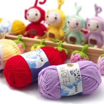 50Gram/Set Milk Cotton Yarn Crochet Line High-quality 5 Strand Milk Fiber Soft Warm Wool DIY Baby Sweater Hand Knitting Scarf