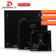 3dsway 3dprinter piezas 3mm sustrato de aluminio cama caliente 220/310/410mm ender3 cama caliente 24V placa Hotbed negro con Cable