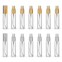 48 teile/los 10 ml Reise Nachfüllbare Leere Glas Parfüm Flasche Mit Metall Spray 10cc Tragbare Leere Parfüm Flaschen Zerstäuber