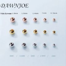20 stücke S925 Sterling Silber Spacer Perlen Überzug 18 k Gold 2/2. 5/3/3. 5/4/5mm Runde DIY Machen Armband Halskette schmuck Finden