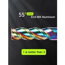Colorful End Mill Aluminium HRC55 3F Milling Cutter Acrylic Wood Copper Plastic Cutting Tool CNC Maching Milling Tools Endmils