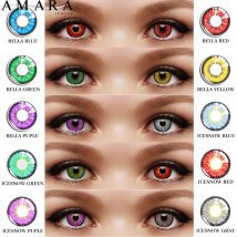 AMARA Cosplay Color Contact Lenses for Eyes BELLA Series Makeup Halloween Beauty Contact Lenses Eye Cosmetic Color Lens Eyes