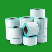 Waterproof 30 40 50MM Width Blank White Direct Print Thermal Paper Sticker for Bar code Label Price Tag in Roll Oil-proof