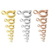 5 Teile/los 5-18mm Gold Farbe Edelstahl Runde Klaue Frühling Ende Verschlüsse Haken Halskette Armband Stecker Für DIY Schmuck Machen