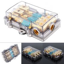 Universal 1 In 3 Möglichkeiten 60A Auto Fuse Box Halter Kupfer Überzogene Auto Stereo Audio Power Sicherung Halter für Auto boot Fahrzeuge Audio