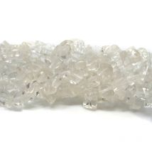 32" Strand 5-8mm Genuine Natural White Crystal Chip Gems Freeform Gravel Crystal Loose Beads Jewellery Making Material Stone